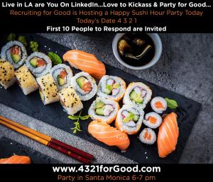 Recruiting for Good is a staffing agency helping companies find talented professionals and generating proceeds to create and fund value filled fun for the community thru; rewarding programs 'The Sweetest Gig,' meaningful creative contests, and sweet foodie parties Today is 4 3 2 1 the Perfect Day to Attend The Ultimate Now or Never Foodie Party #kickassforgood #partyforgood #4321forgood www.4321forGood.com