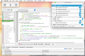 Screenshot Toolbar Source Code - LiveCode IDE