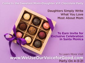 Middle School Girls Participate in Creative Writing Contest to Earn Invite for Mom Daughter Chocolate Party #WeUseOurVoiceforGood www.WeUseOurVoiceforGood.com