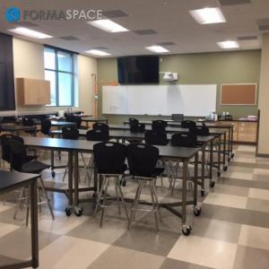 mobile phenolic benches work stations for higher education lab