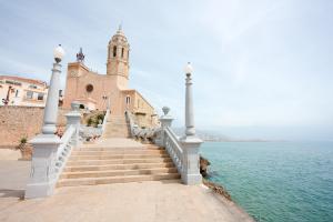 The church in Sitges Barcelona, a popular holiday destination
