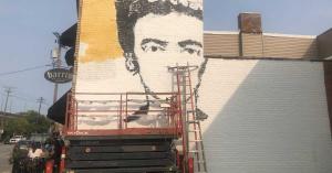 Lifts For Artists: Mac Working On Barrio Mural