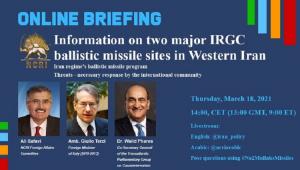 NCRI Online Briefing Iran regime’s ballistic missile program 
