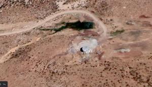Satellite images demonstrate underground facilities at the end of the missile launch site