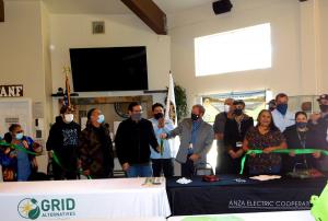 Santa Rosa Band of Cahuilla Indian tribal members, GRID IE staff and Anza Electric Co-op
