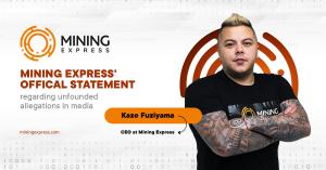 Earlier this year, Mining Express was suspected in fraudulent pyramid scheme by Livecoins, an independent portal on blockchain and cryptoeconomics Mining Express’ official statement regarding unfounded allegations in media