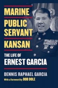 Book cover with photo of Ernest Garcia in US Marine uniform