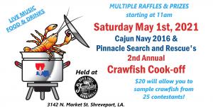 The event will consist of a competition between 25 of the area's top crawfish boiling teams