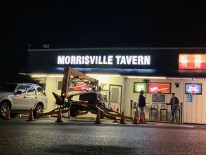 The new Morrisville Tavern Sign At Night