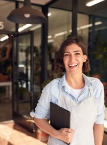 happy small business owner