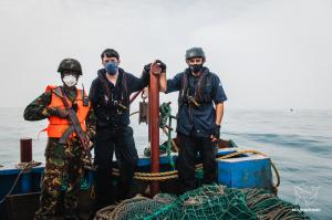 Captain Peter Hammarstedt with Sierra Leone Navy