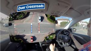 A view from one of the 360 degree videos on the Young Driver app showing how to tackle crossroads. CREDIT Young Driver