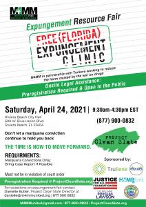 Flyer for Florida expungement clinic