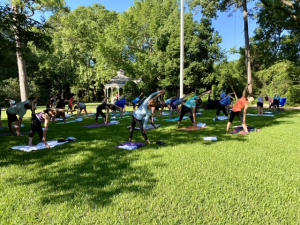 The Houstonian Hotel, Club & Spa brings spring and summer fun to life at its beautiful, wooded 27-acre property outdoor group yoga