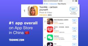 ToonMe app has become #1 on Chinese App Store this weekend