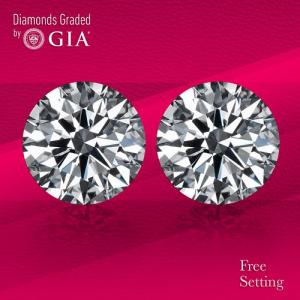 14.01 carat diamond pair Round cut Diamond GIA Graded 1) 7.00 ct, Color F, VS2 2) 7.01 ct, Color F, VS2.