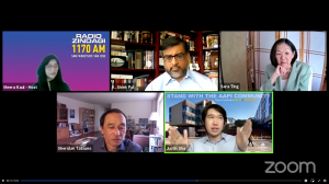 As a member of a distinguished panel, a representative of Droisys speaks about the Asian hate in the United States, the underlying history of racism, community action steps, and resources for Asian American community members on April 22, 2021.