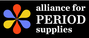 The Alliance for Period Supplies, representing more than 115 local nonprofit organizations working to end period poverty in the U Alliance for Period Supplies logo