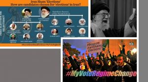 25 May 2021 -Iranian people will boycott the regime’s Friday election, saying, MY VOTE REGIME CHANGE