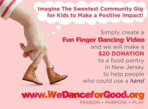 The Sweetest Kid Community Gig use your creative dancing talent to help support local cause #talentforgood #gigforkids #wedanceforgood www.WeDanceforGood.org