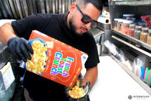 Michael Castillo of Day & Night Cereal Bar is filmed by Interwoven Media's video production capabilities. 