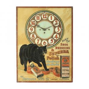Important Black Cat Shoe Polish clock (known to collectors as “The Black Cat Clock”) (est. CA$9,000-$12,000).