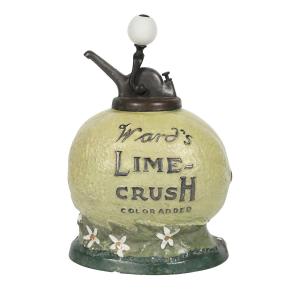 1920s Ward’s Lime Crush syrup dispenser, the rarest of the three Ward’s figural syrup dispensers, 14 inches tall (est. CA$ $4,000-$5,000).