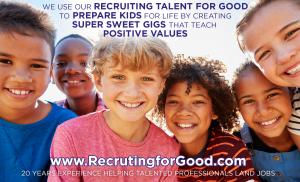 Staffing agency, Recruiting for Good generates proceeds to fund gigs for talented kids #hiretalent #makepositiveimpact www.RecruitingforGood.com