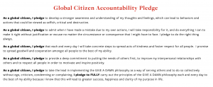 Global Citizen Accountability Pledge