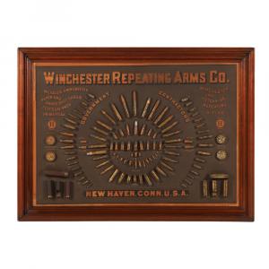 Winchester 1884 cartridge board, certainly the rarest of all of the cartridge boards issued by Winchester (CA$100,300).
