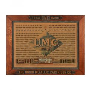 Union Metallic Cartridge Company display board, 1880s, lithographed cardboard with Winchester ammunition. (CA$53,100).