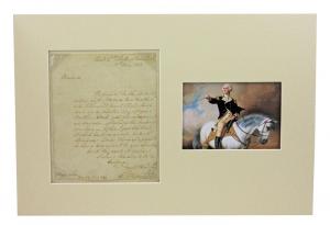 One-page letter penned and signed by George Washington on May 15, 1783, addressed to Miss Sidney Lee (est. $18,000-$20,000).