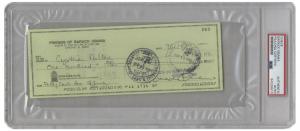 Check signed by then-junior Senator from Illinois Barack Obama, drawn from the “Friends of Barack Obama” bank account in 1997 (est. $8,000-$10,000).