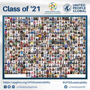 A collage of the Class of 2021 of UPG Sustainability Leaders