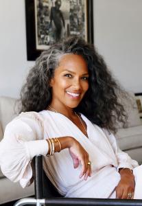 An image of Mara Brock Akil, who has written and produced nearly 400 episodes of television, including her beloved series Girlfriends, and its spin-off, The Game.  She has been honored with the prestigious Brandon Tartikoff Legacy Award by NATPE.