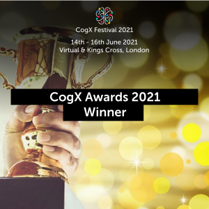 Award to Oxia Palus presented by CogX 2021 for best innovation in creative arts