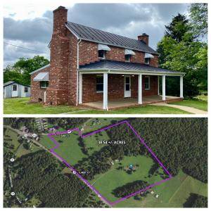  ‘Rolling Wood Farm’ is a 38.54± acre country estate with a 4 bedroom 2 bath brick home w/walk-out basement, barn and multiple outbuildings, multiple spring fed waterers and 1,400'± frontage on Spotswood Trail (Rt. 33) and 540'± frontage on Ridge Road