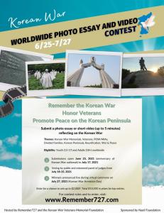 A Worldwide Photo Essay and Video Contest is launching on www Worldwide Korean War Photo and Video Contest to Honor Veterans and Promote Peace
