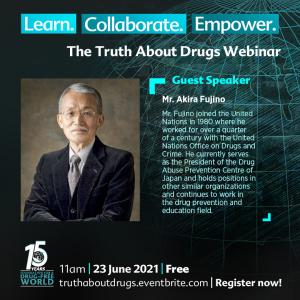 Mr. Akira Fujino, President of Drug Abuse Prevention Centre of Japan, a former 25-year UNODC executive, shared best practices for drug prevention.