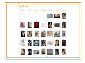 July Calendar - 31 artworks for 31 days