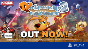 TY the Tasmanian Tiger 2: Bush Rescue HD out now for PlayStation systems