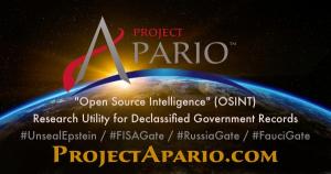 Project Apario is an "Open Source Intelligence" (OSINT) research utility for declassified government records.