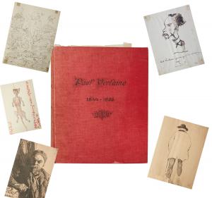 Unique scrapbook of works by Paul Verlaine, 1896 (estimate: $50,000-$70,000).