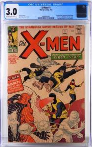 Copy of Marvel Comics X-Men #1 (Sept. 1963), featuring the origin and first appearance of the X-Men ($13,125).