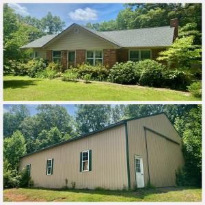3 BR/2 BA ranch style home on 4.38 +/- acres -- Detached 2 bay garage -- Detached 45'x68' shop building -- Great opportunity for a home based business