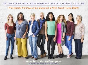 Recruiting for Good Launches Sweet Perk for Candidates Placed Send Mama Money 1 Let Recruiting for Good Represent You...Land a Job You Deserve and Make a Positive Impact #landsweetjob #makepositiveimpact #sendmamamoney www.RecruitingforGood.com