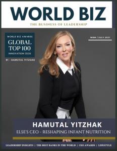Hamutal Yitzhak, CEO of Else Nutrition on the cover of World Biz Magazine