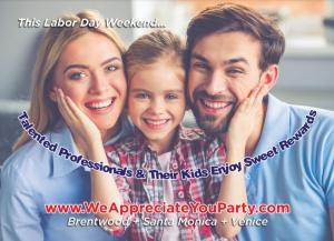 Fun loving staffing agency, Recruiting for Good helps companies find talented professionals and generates proceeds to make a positive impact Come to The Sweetest Labor Day Weekend Party Celebrating Talented Kids and Their Parents #celebratingtalent #sweetgoodies www.WeAppreciateYouParty.com