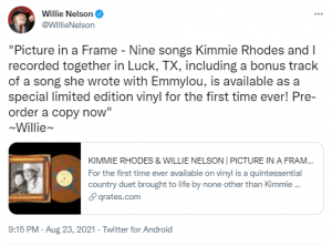 Willie Nelson via Twitter