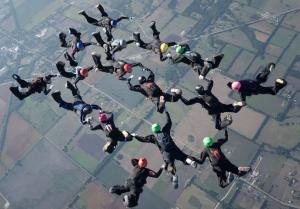 Competitive Skydiving Team Dallas Disturbance in a Formation